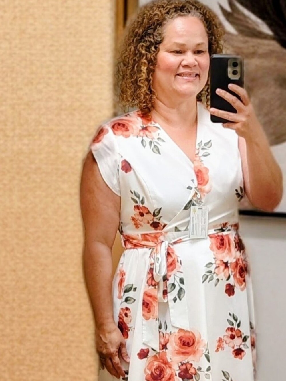 Floral High-Low Wrap Dress Tag States 2XL NOT TRUE TO SIZE
